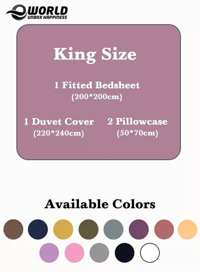 Premium Striped Duvet Set All Season – 4-Pieces Set Pink | King Size 220x240 cm | Ultra-Soft, Wrinkle-Resistant & Made in Dubai | Includes Duvet Cover, Fitted Sheet (200x200 cm) & 2 Pillowcases (50x70 cm)-4