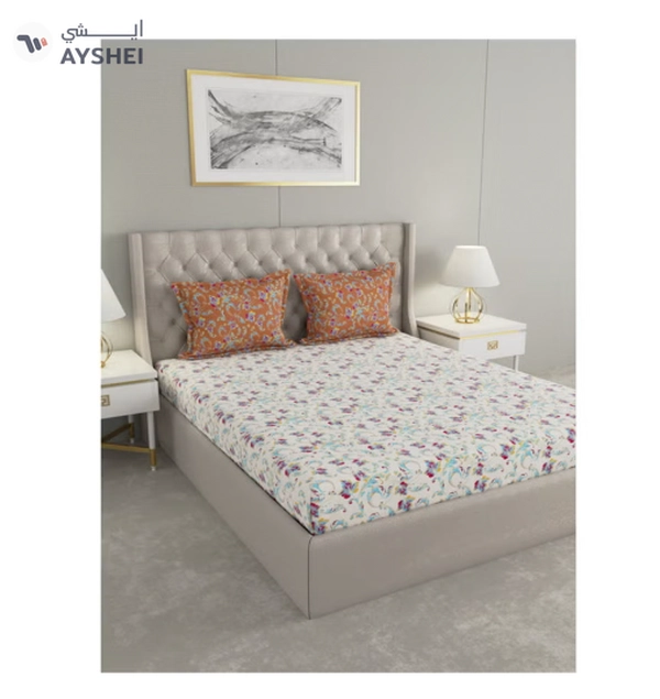 Raymond Home Queen Flat sheet Super Soft 104 TC Pure Cotton