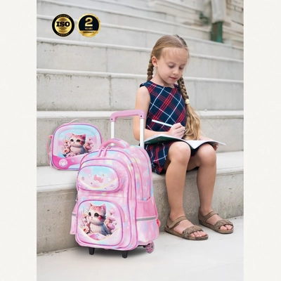 PARAJOHN KiddoKit Character Kitty School bag -Pink-4