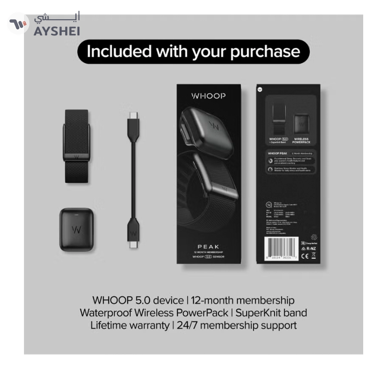 Whoop Peak – 12-Month Membership – 5.0 Health and Fitness Wearable-5-4
