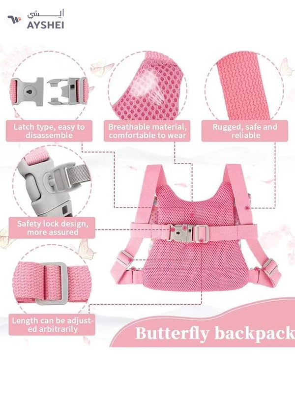 ORiTi Child Kids Safety Harness Anti Lost Wrist Link Assistant Strap Belt For Girl, Pink