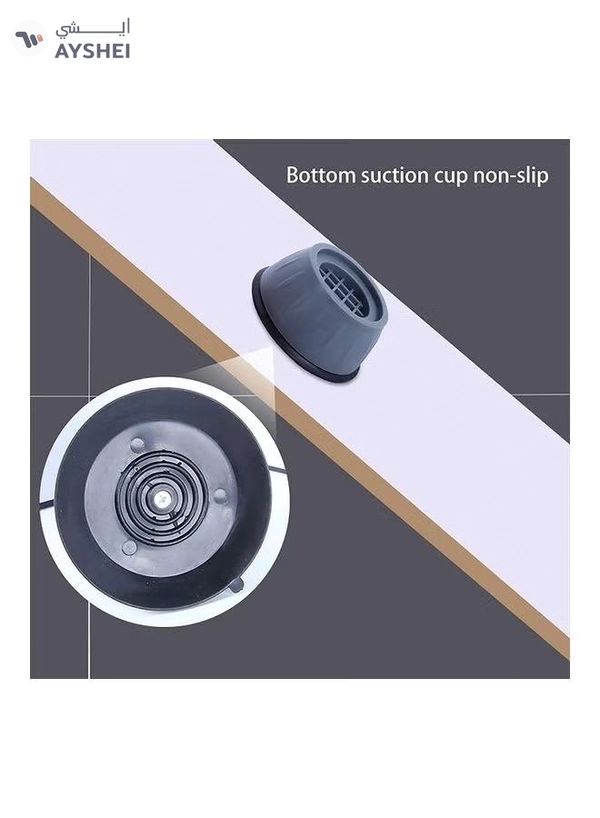 Sunshine 8-Piece Washer Dryer Anti Vibration Pads With Suction Cup Feet Blue 4 x 5cm