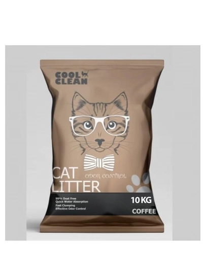 COOL CLEAN Clumping Cat Litter[Weight - 10kg, Flavor - Coffee]-0