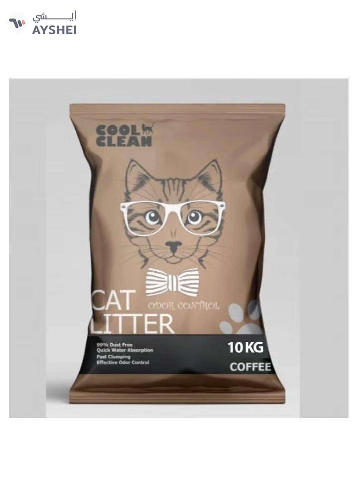 COOL CLEAN Clumping Cat Litter[Weight - 10kg, Flavor - Coffee]