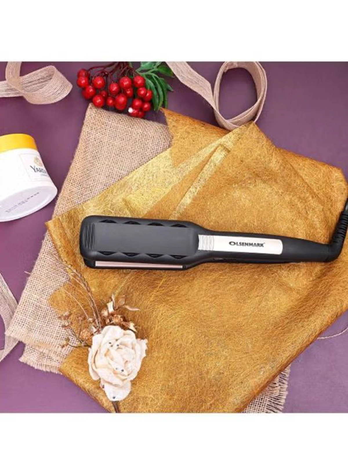 Olsenmark Professional Hair Straightener Black/Gold-5-5