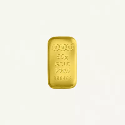 SAM 50gm Gold Casted Bar-0