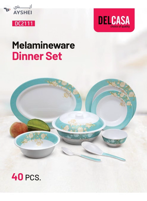 Delcasa DC2111 Melamine Dinner Set 40-Pieces