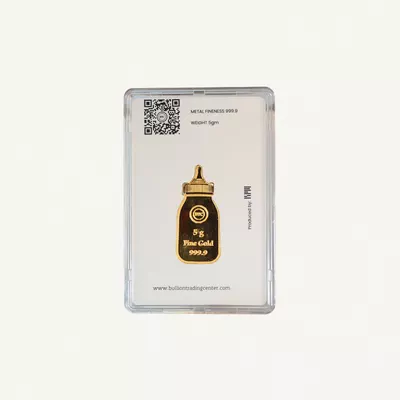 BTC 5 Gram Pure Gold Baby Feeding Bottle- Exclusive Gifting and Collectable 24 carat-1