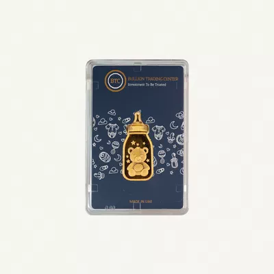 BTC 5 Gram Pure Gold Baby Feeding Bottle- Exclusive Gifting and Collectable 24 carat-0