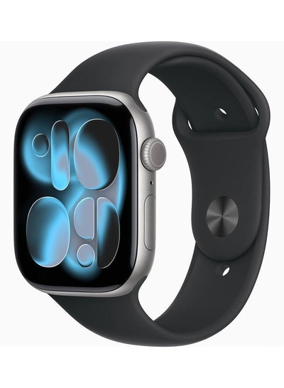 Apple Watch Series 11 GPS 46mm (INTERNATIONAL) Space Grey Aluminium Case With Black Sport Band SG Case - M/L-0