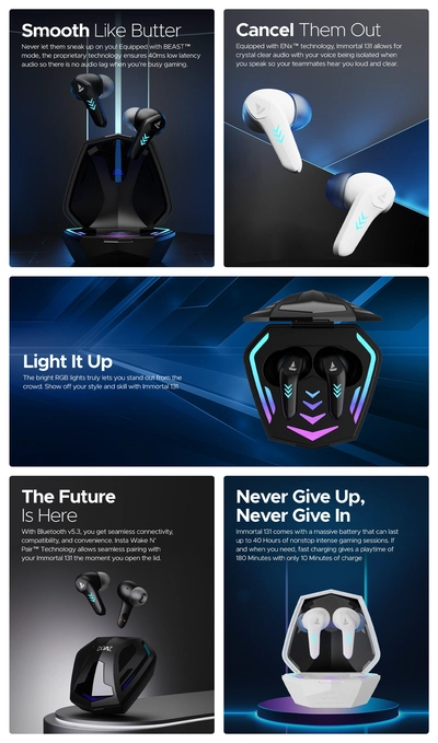 boAt Immortal 131 Wireless Gaming Earbuds – BEAST Mode, ENx Mic, 40H Playtime-4