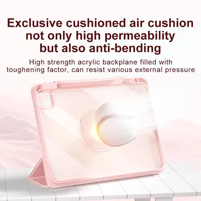 KLIK Magnetic Detachable Case for iPad Pro 11" M5/M4, Pink-1
