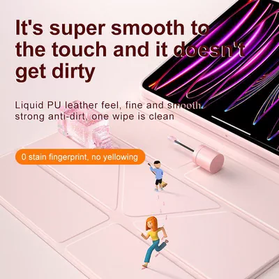 KLIK Magnetic Detachable Case for iPad Pro 11" M5/M4, Pink-3