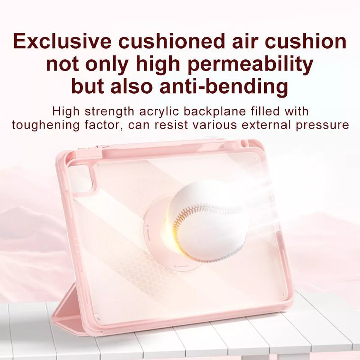 KLIK Magnetic Detachable Case for iPad Pro 11" M5/M4, Pink-1-1