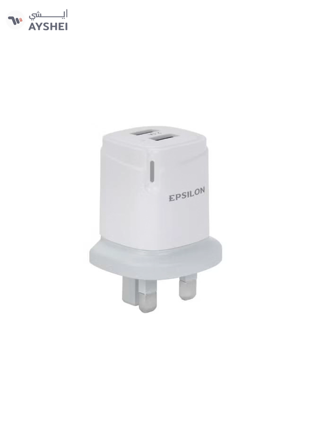 Epsilon Wall Charger- Dual USB Ports, 2.1A Max Current/ Smart Charging with Protection-3-3