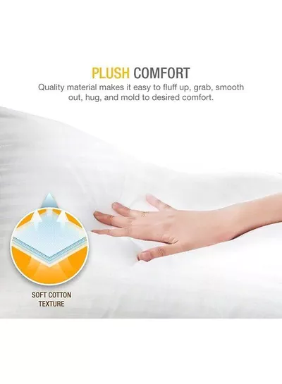 2 Pack Polyfiber Bed Pillows for Sleeping- Ultra Soft Breathable Down Alternative Pillows - Hotel Luxury Collection Pillows for Back Stomach or Side Sleepers (50X75cm)-8