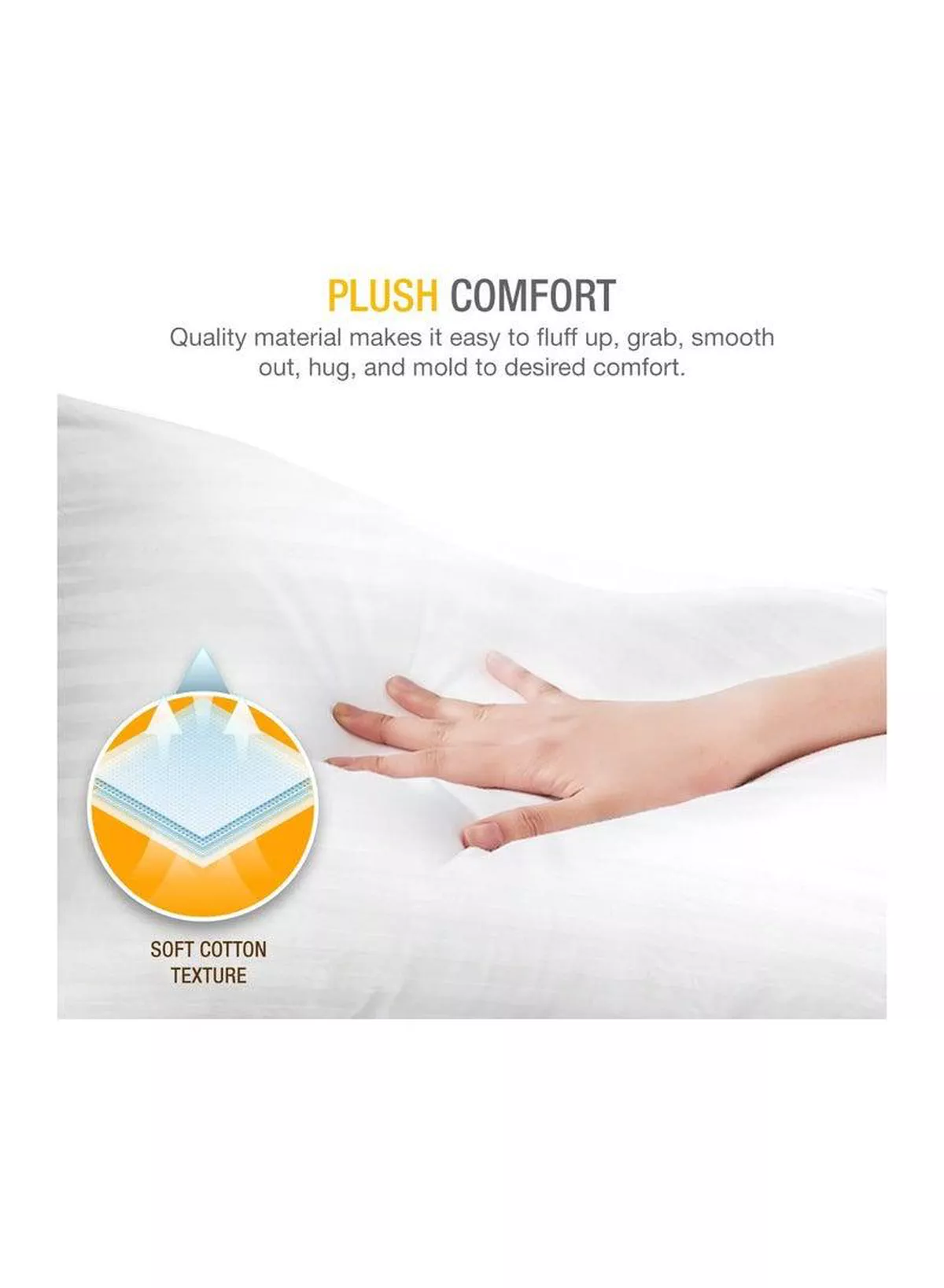 2 Pack Polyfiber Bed Pillows for Sleeping- Ultra Soft Breathable Down Alternative Pillows - Hotel Luxury Collection Pillows for Back Stomach or Side Sleepers (50X75cm)-3-3