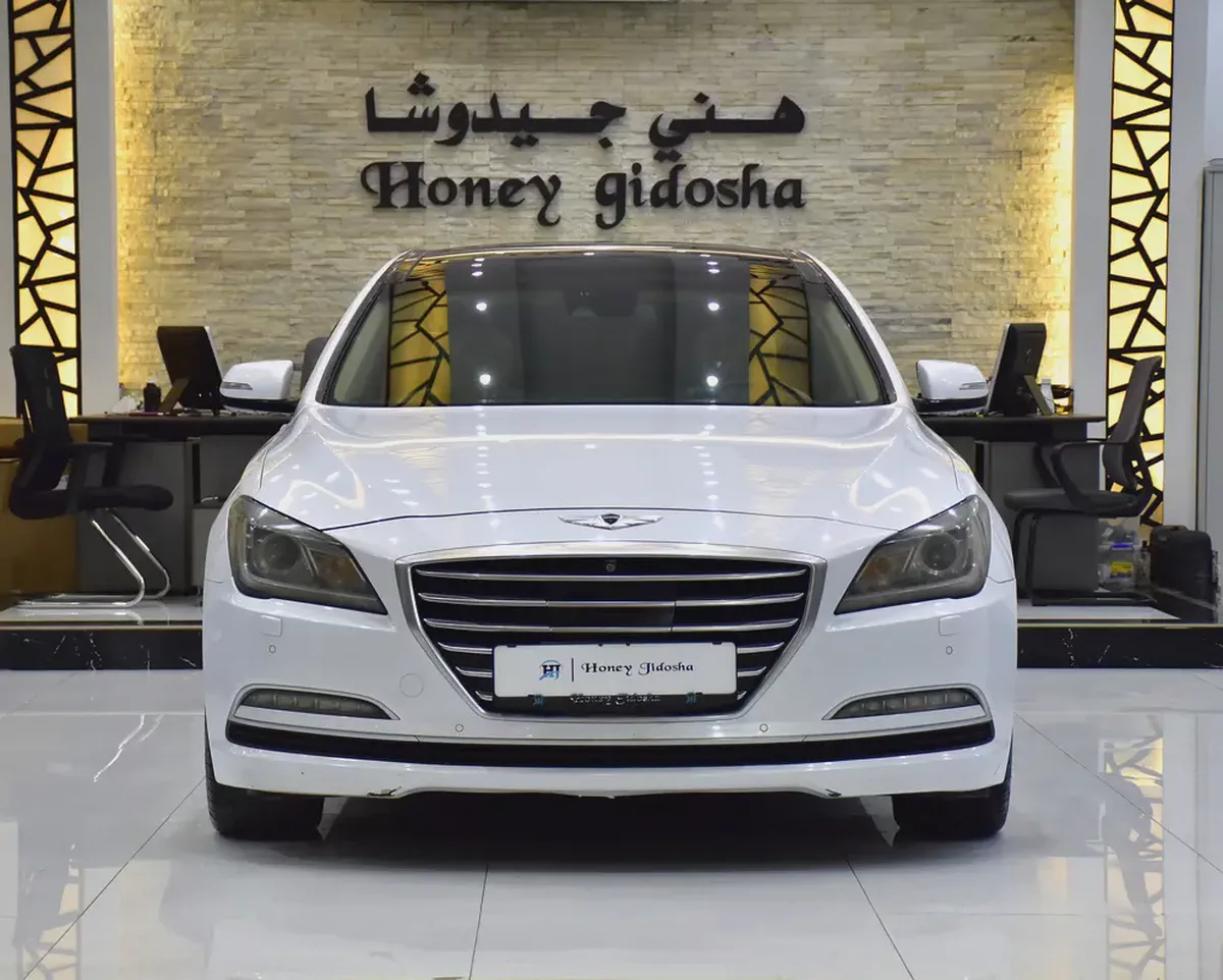 EXCELLENT DEAL for our Hyundai Genesis 3.8 ( 2016 Model ) in White Color GCC Specs
