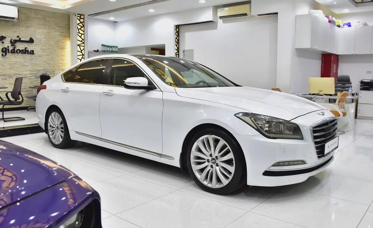 EXCELLENT DEAL for our Hyundai Genesis 3.8 ( 2016 Model ) in White Color GCC Specs-2-2