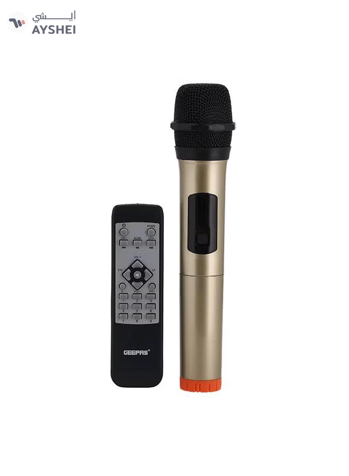 GEEPAS Hi-Fi Speaker With UHF Mic And Remote | USB And BT| With TF, FM TWS Functions | Includes Aux/Guitar And MIC Input | 2x12" DJ Speaker GMS11153 Black-2-2