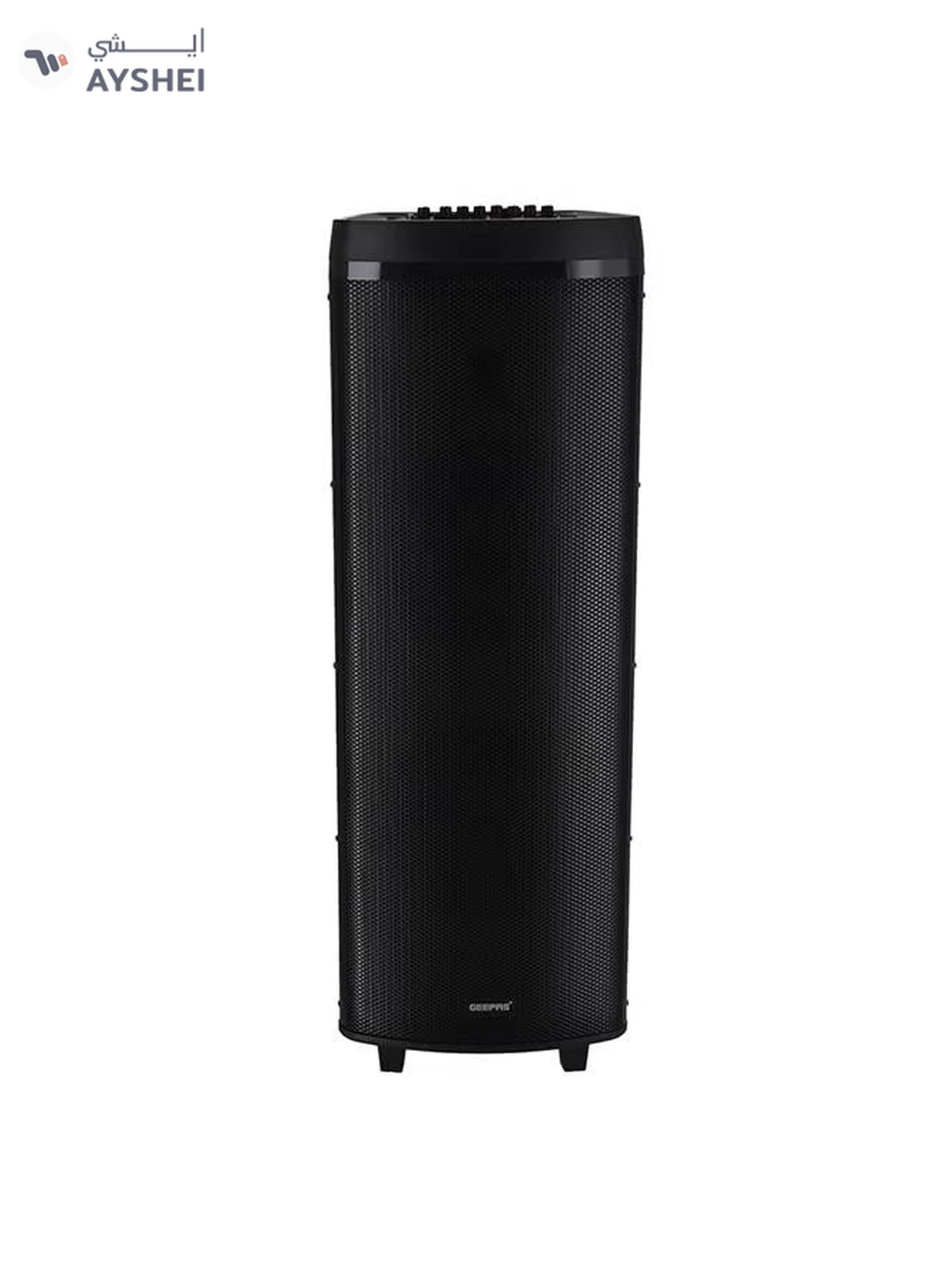 GEEPAS Hi-Fi Speaker With UHF Mic And Remote | USB And BT| With TF, FM TWS Functions | Includes Aux/Guitar And MIC Input | 2x12" DJ Speaker GMS11153 Black-1-1