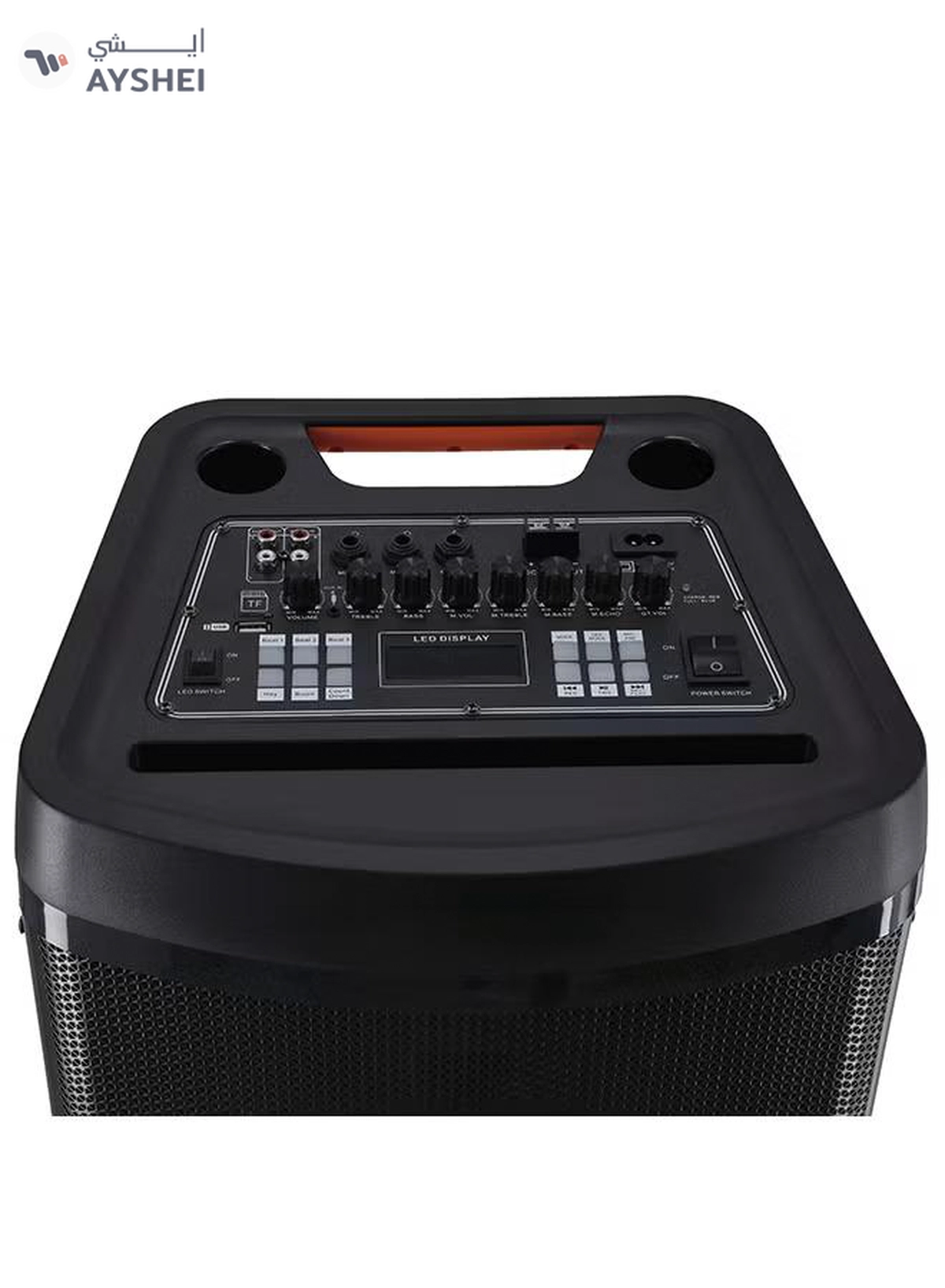 GEEPAS Hi-Fi Speaker With UHF Mic And Remote | USB And BT| With TF, FM TWS Functions | Includes Aux/Guitar And MIC Input | 2x12" DJ Speaker GMS11153 Black-4-4