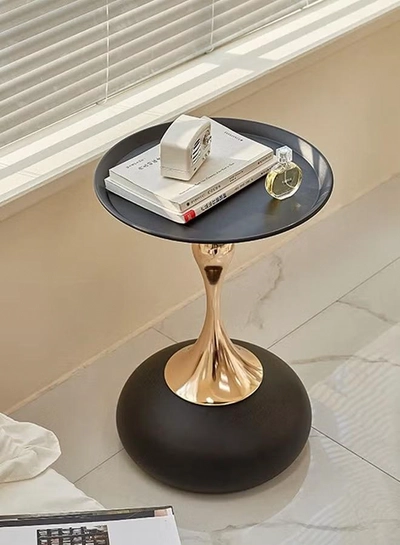 DubaiGallery Small beautiful waist side table sofa coffee table disc coffee table small side table bedside corner table-3