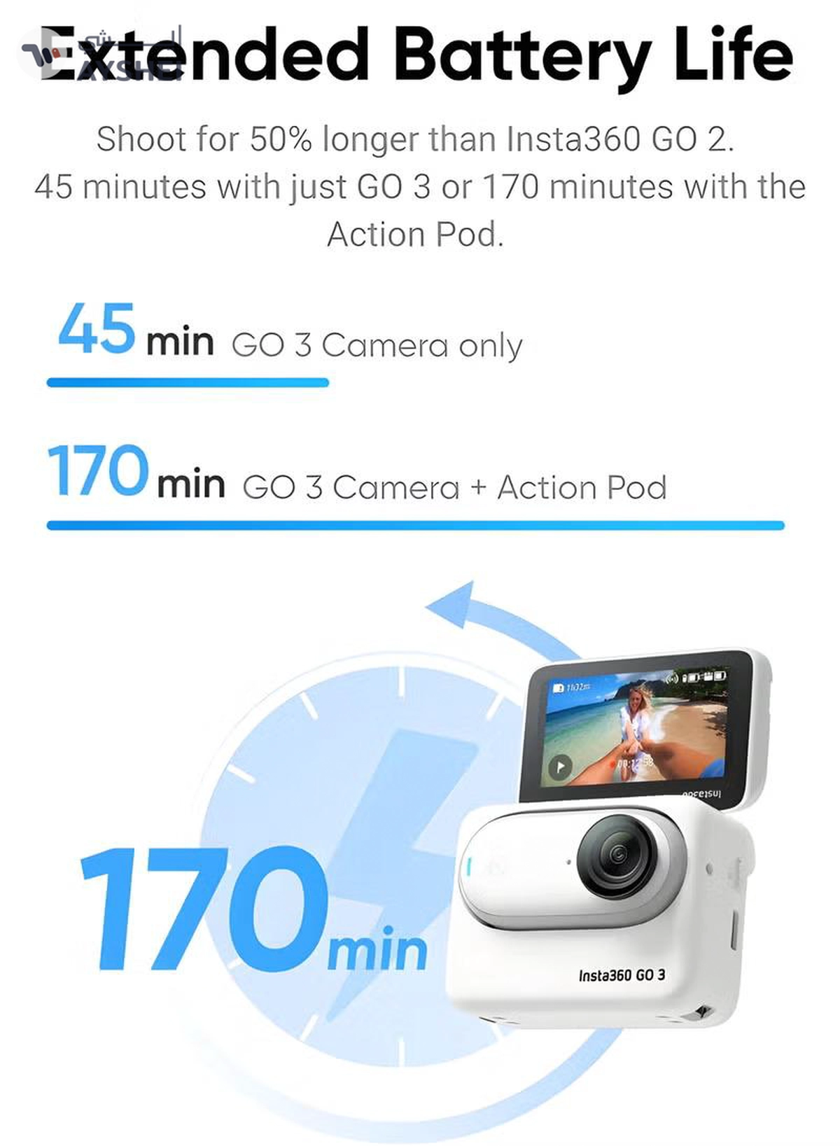 Insta360 Go 3 64GB Small And Lightweight Action Camera Hands-Free POV Mount Anywhere Stabilization Multifunctional Action Pod Waterproof For Travel, Sports Vlog-5-5