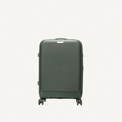 British Traveller 3-Piece Polypropylene Luggage Set | 20”, 24”, 28” Lightweight Suitcases with 360° Spinner Wheels, TSA Lock, Water & Scratch Resistant | Durable Hard Shell Trolley Bags with Telescopic Handle - Green-1