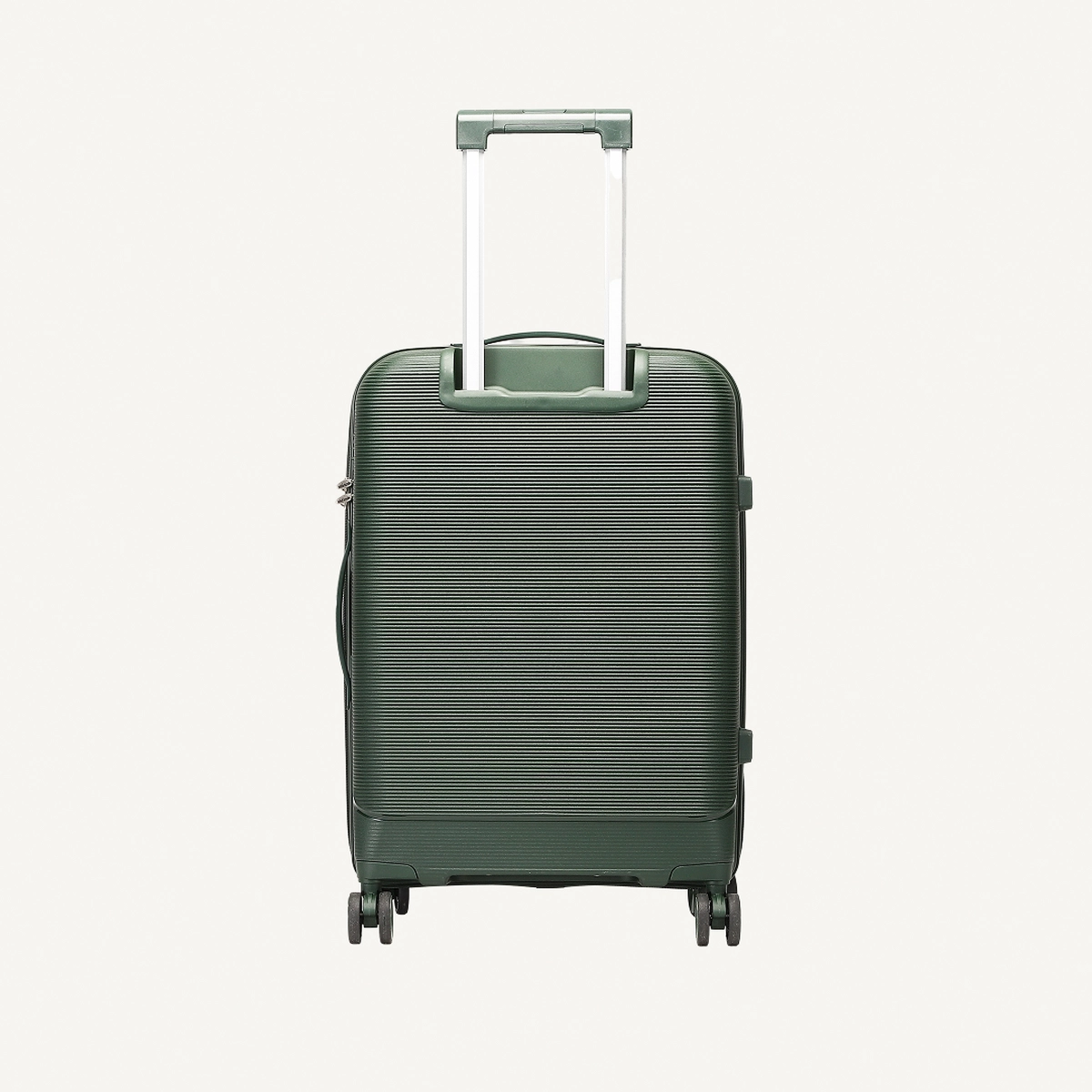 British Traveller 3-Piece Polypropylene Luggage Set | 20”, 24”, 28” Lightweight Suitcases with 360° Spinner Wheels, TSA Lock, Water & Scratch Resistant | Durable Hard Shell Trolley Bags with Telescopic Handle - Green-4-4