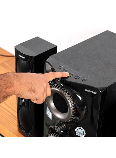 GEEPAS 2.1 Multimedia Speaker- PMPO, 8" Woofer|USB, Bluetooth & Multiple Device Inputs Pc, Ps4, Xbox, Smartphone, Tablet, Music Player GMS8507 Black-2