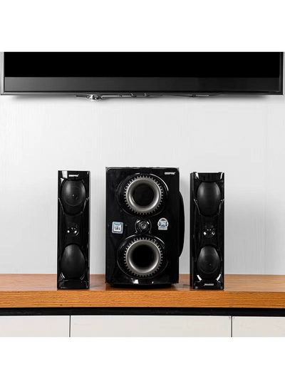 GEEPAS 2.1 Multimedia Speaker- PMPO, 8" Woofer|USB, Bluetooth & Multiple Device Inputs Pc, Ps4, Xbox, Smartphone, Tablet, Music Player GMS8507 Black-0