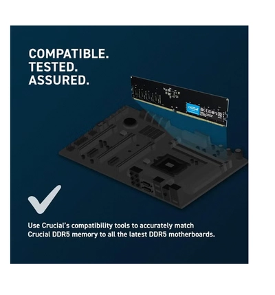 crucial 32GB DDR5-PC5-38400 UDIMM Desktop Memory, 4800 MHz Memory Speed-4