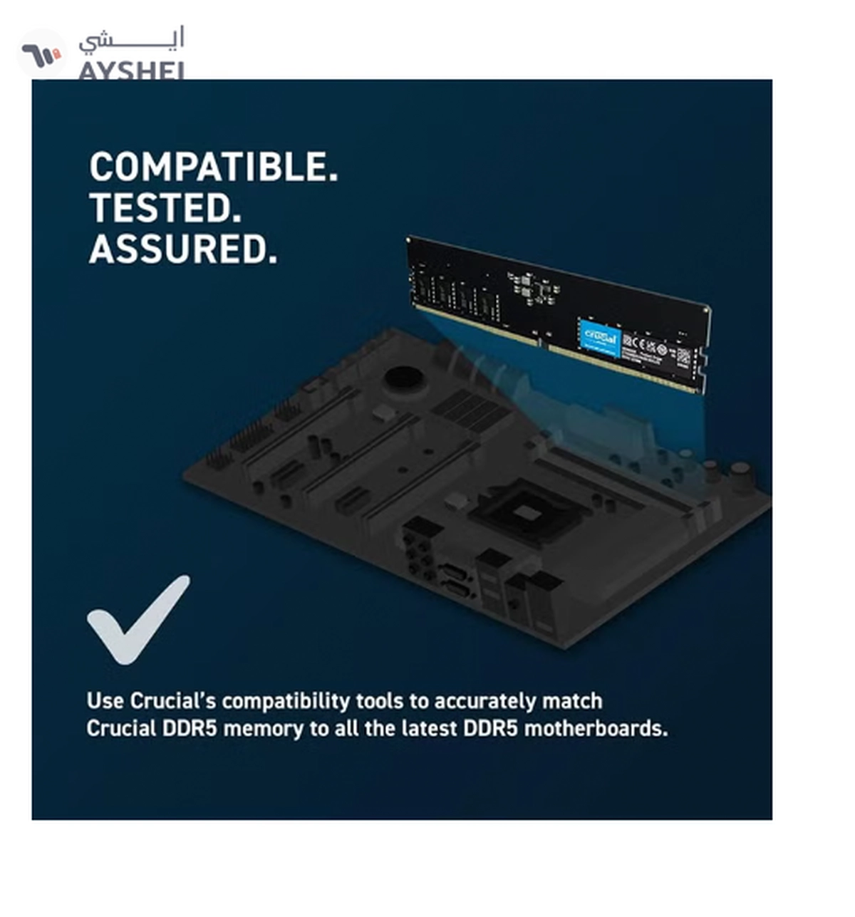 crucial 32GB DDR5-PC5-38400 UDIMM Desktop Memory, 4800 MHz Memory Speed-4-4