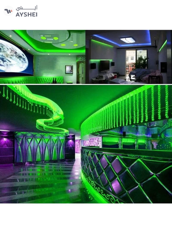 Yuwell Led Strip Light For Home And Bedroom Decoration 12W SMD 2835 128 LEDS 24VDC CRI 90 5 Meter Roll IP20 Green