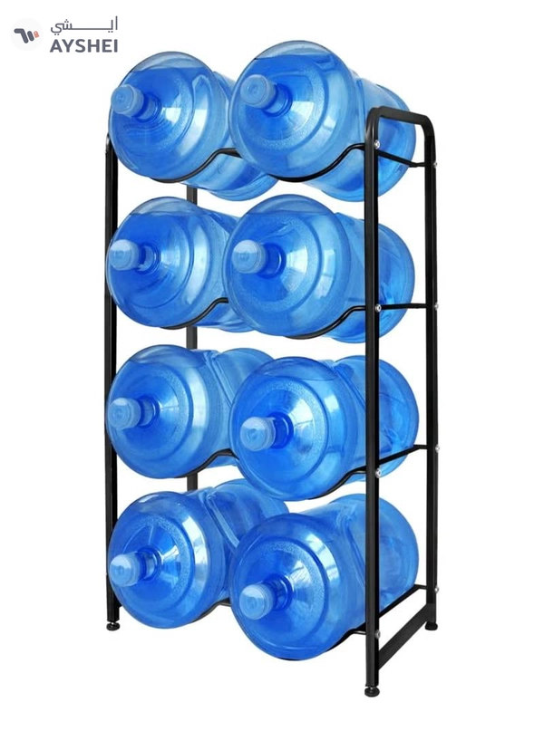 DubaiGallery 5 Gallon Water Bottle Holder 8 Tier Water Jug Rack 8-Tier Water Bottle Rack Reinforced Steel Rack for Water Storage Water Bottle Storage Rack