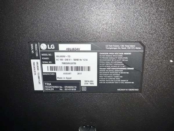 LG Smart 4K TV 49inch