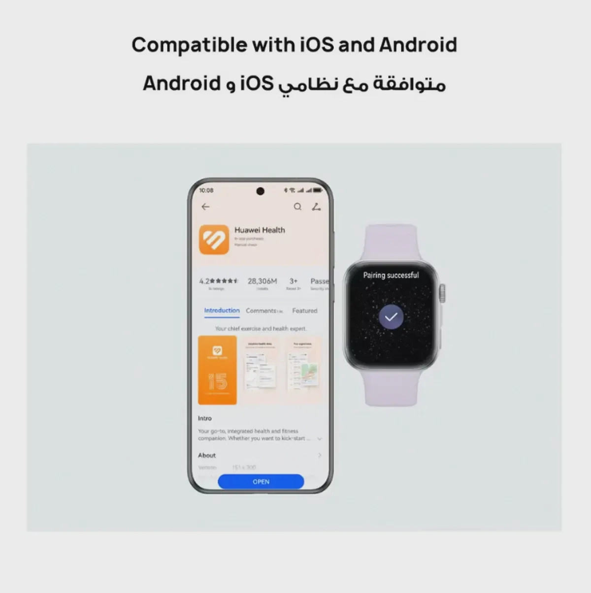 HUAWEI Watch FIT4 Smart Watch, 1.82” Display, 100+ Sports modes, Fitness and Sleep Tracker, Heart Rate Monitor, Emotional Wellbeing Assistant, up to 10-Day Battery Life, iOS & Android White-3-3