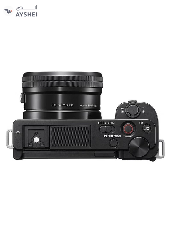 Sony Alpha ZV-E10L Interchangeable Lens Vlog Digital Camera with 16-50 mm Lens and Free Wireless Grip with remote control and tripod feature, 24.2MP, Black