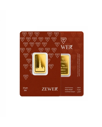 Zewer 10g 24K 999.9 Fine Gold Bar with Burj Khalifa Design-2