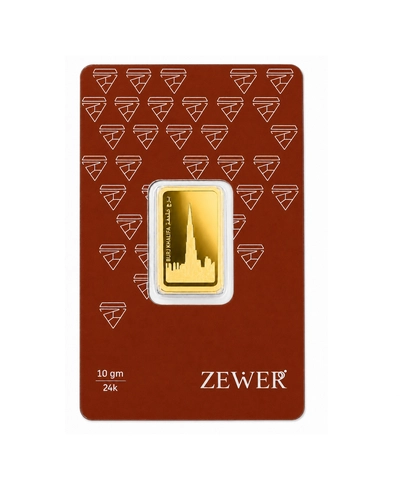 Zewer 10g 24K 999.9 Fine Gold Bar with Burj Khalifa Design-1