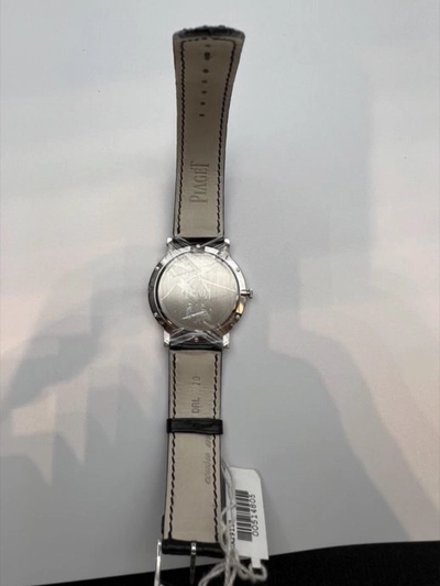 Piaget Luxury Watch with Black Leather Strap-1