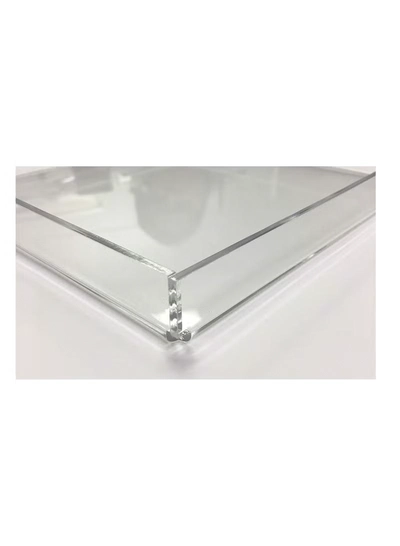Eworld Set of 3 Clear Acrylic Square Serving Trays-5