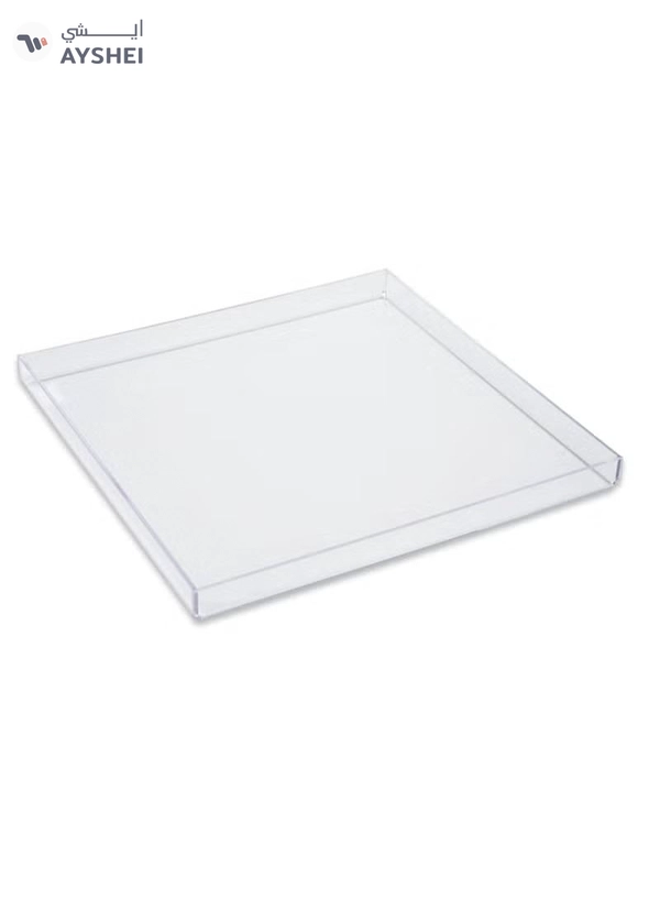 Eworld Set of 3 Clear Acrylic Square Serving Trays