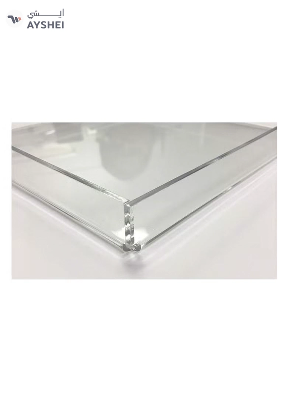 Eworld Set of 3 Clear Acrylic Square Serving Trays