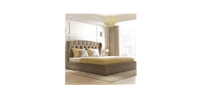 Upholstered Bed with optional storage, Brooke-2