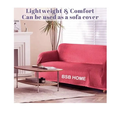BSB HOME® 300 GSM Premium Plush Double Blanket for Bed, Sofa, Couch-3