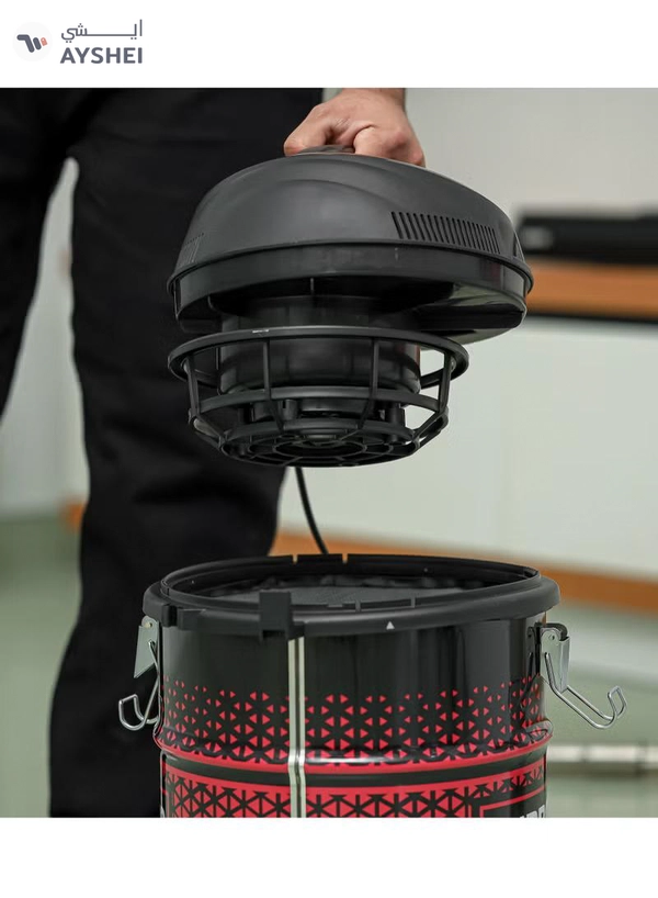 GEEPAS Drum Type Vacuum Cleaner With 21 L Dust Bag Capacity, Anti-Rust Metallic Body| Powerful Suction And Blower Function 21 L 2300 W GVC19018 Red, Black