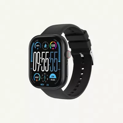220 mAh AiPro Chat GPT Smart watch For Men With AMOLED Always On Display Bluetooth Calling Waterproof Fitness Watches For Android iOS - Black-0