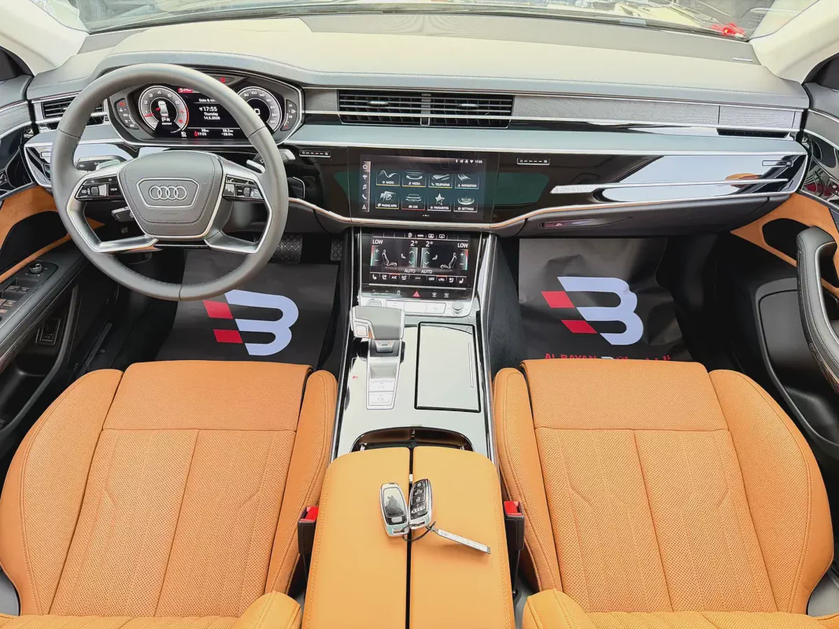 اودي A8L اسود / زعفراني خليجي Audi A8 55 TFSI Quattro 2026 - GCC Specs - Brand New!-9-9